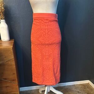 Christian lacroix  Coral stretchy ‎ midi skirt